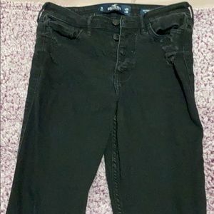 Hollister black destroyed jeans sz 1
